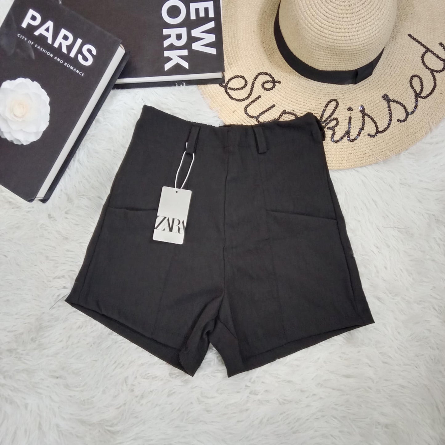ZARA High-Waisted Utility Shorts with Front Pockets – Multiple Colors