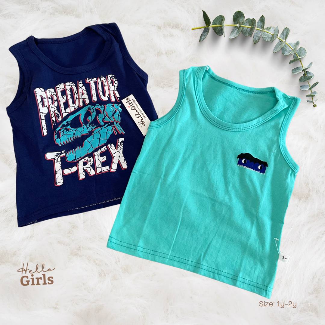 Toddler Boys Graphic Sleeveless Tops