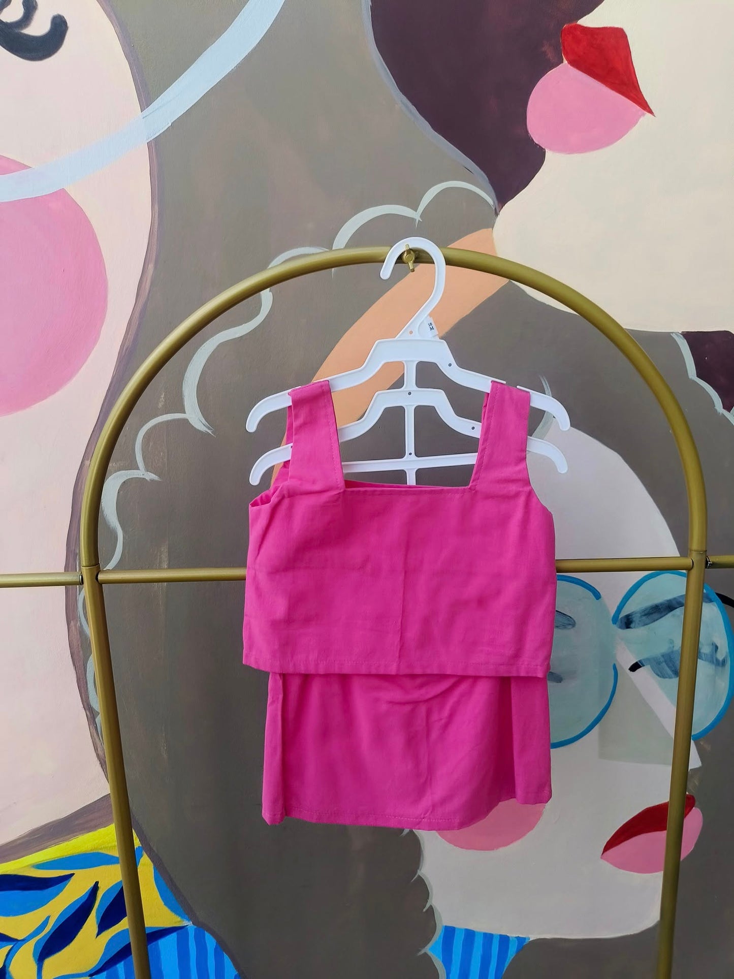 Baby Girl Sleeveless Top and Shorts Terno Set