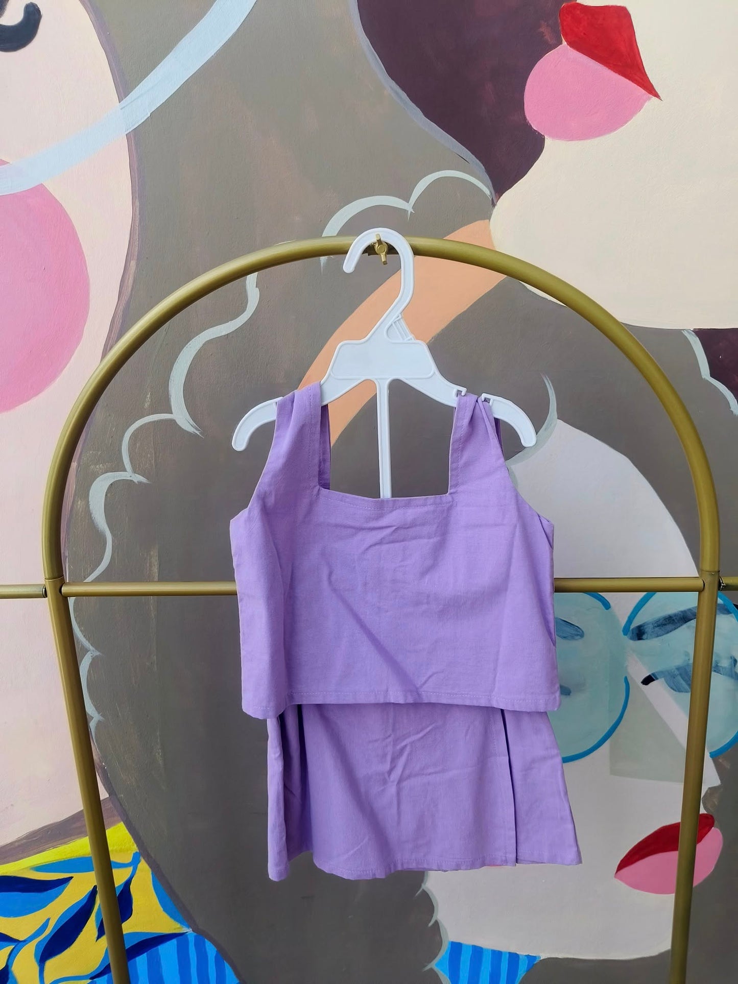 Baby Girl Sleeveless Top and Shorts Terno Set