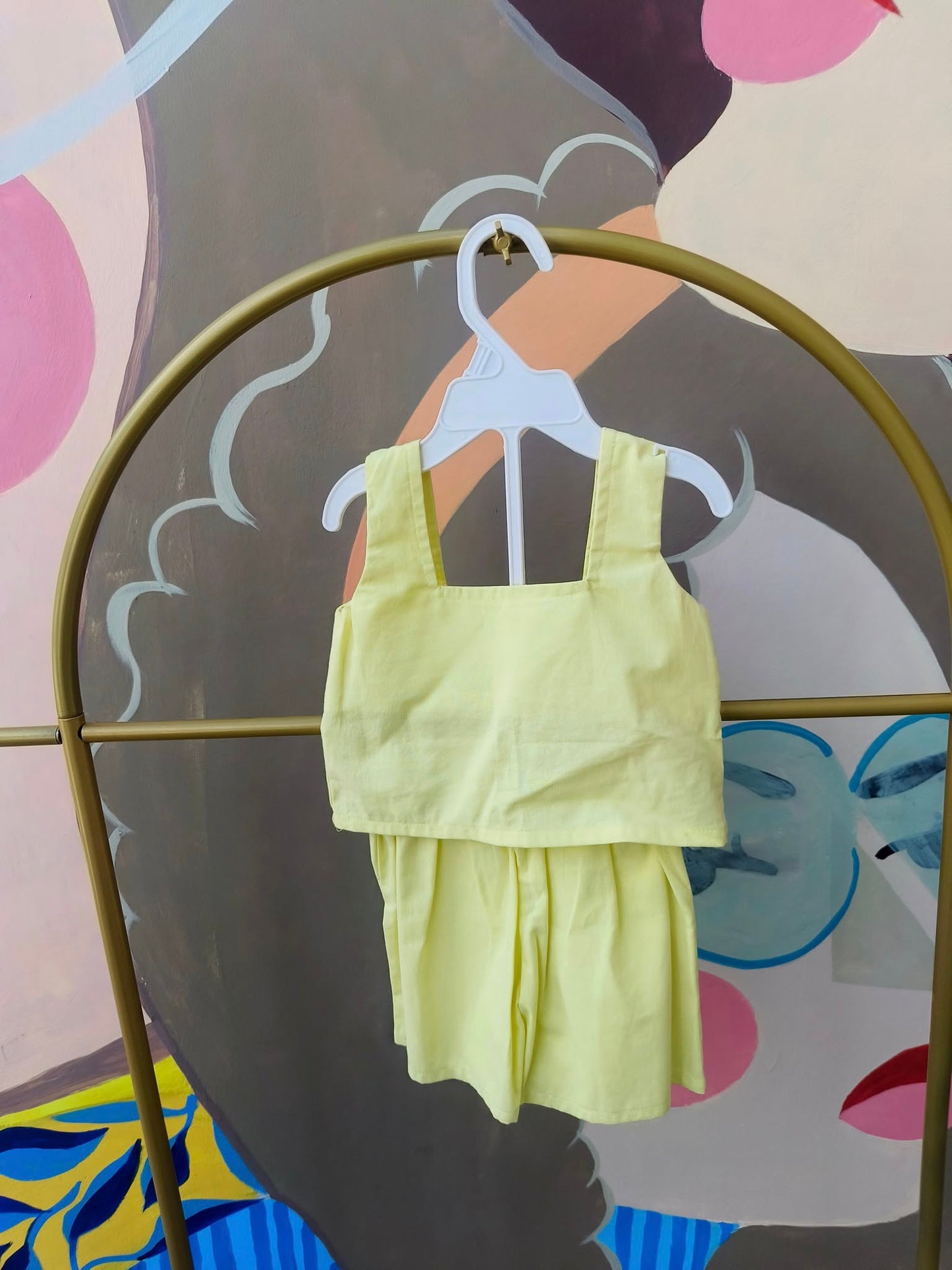 Baby Girl Sleeveless Top and Shorts Terno Set