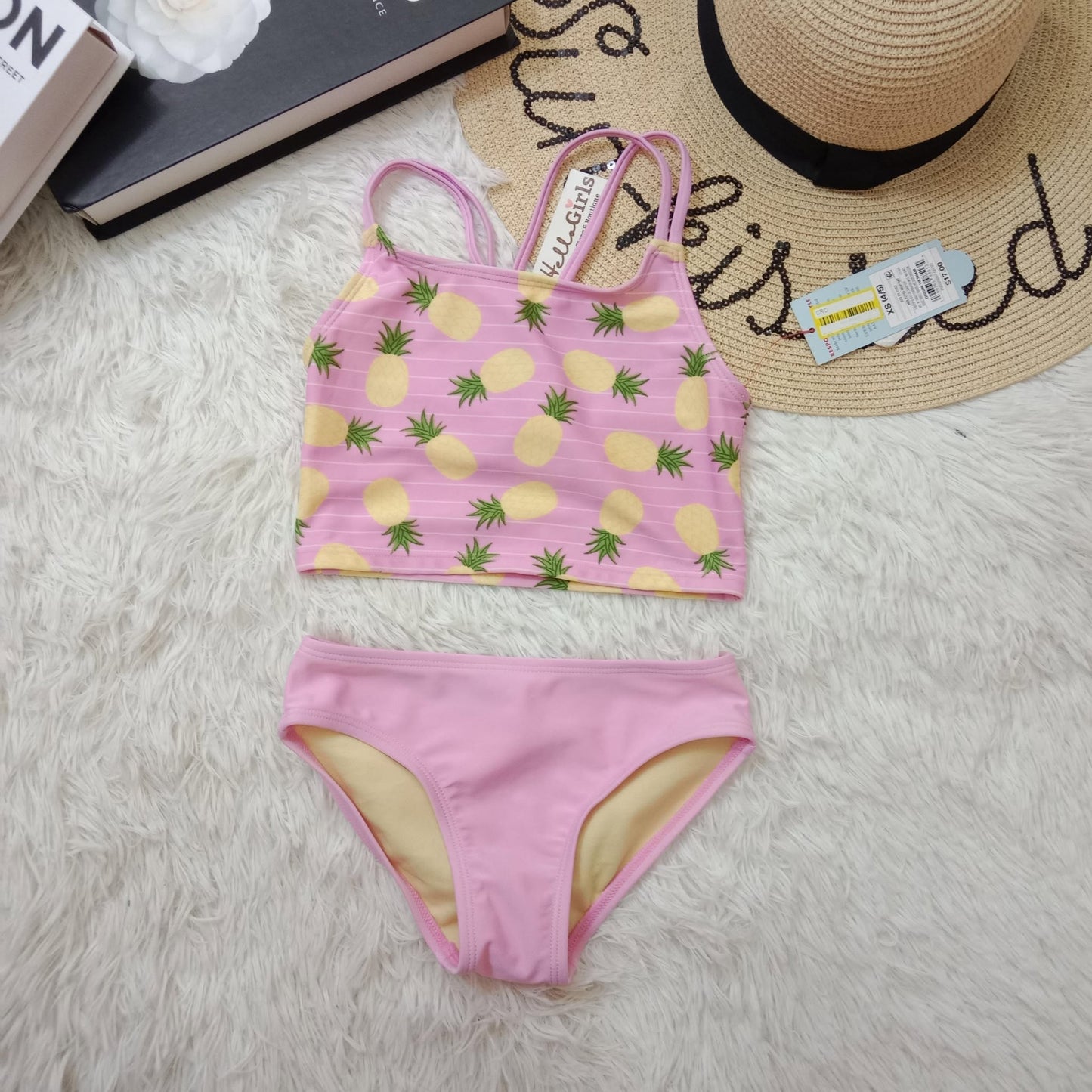 Girls’ Pineapple Print Bikini Set