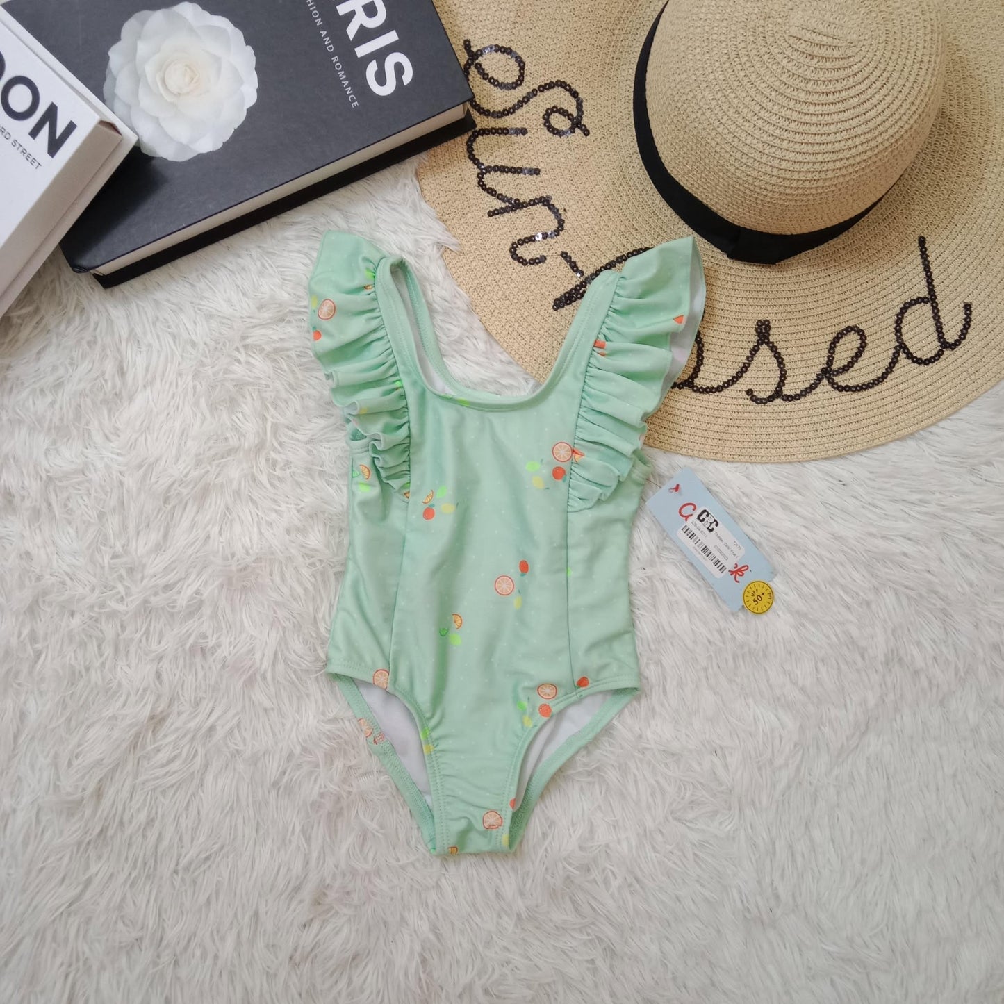Girls’ Ruffle Sleeve One-Piece Swimsuit