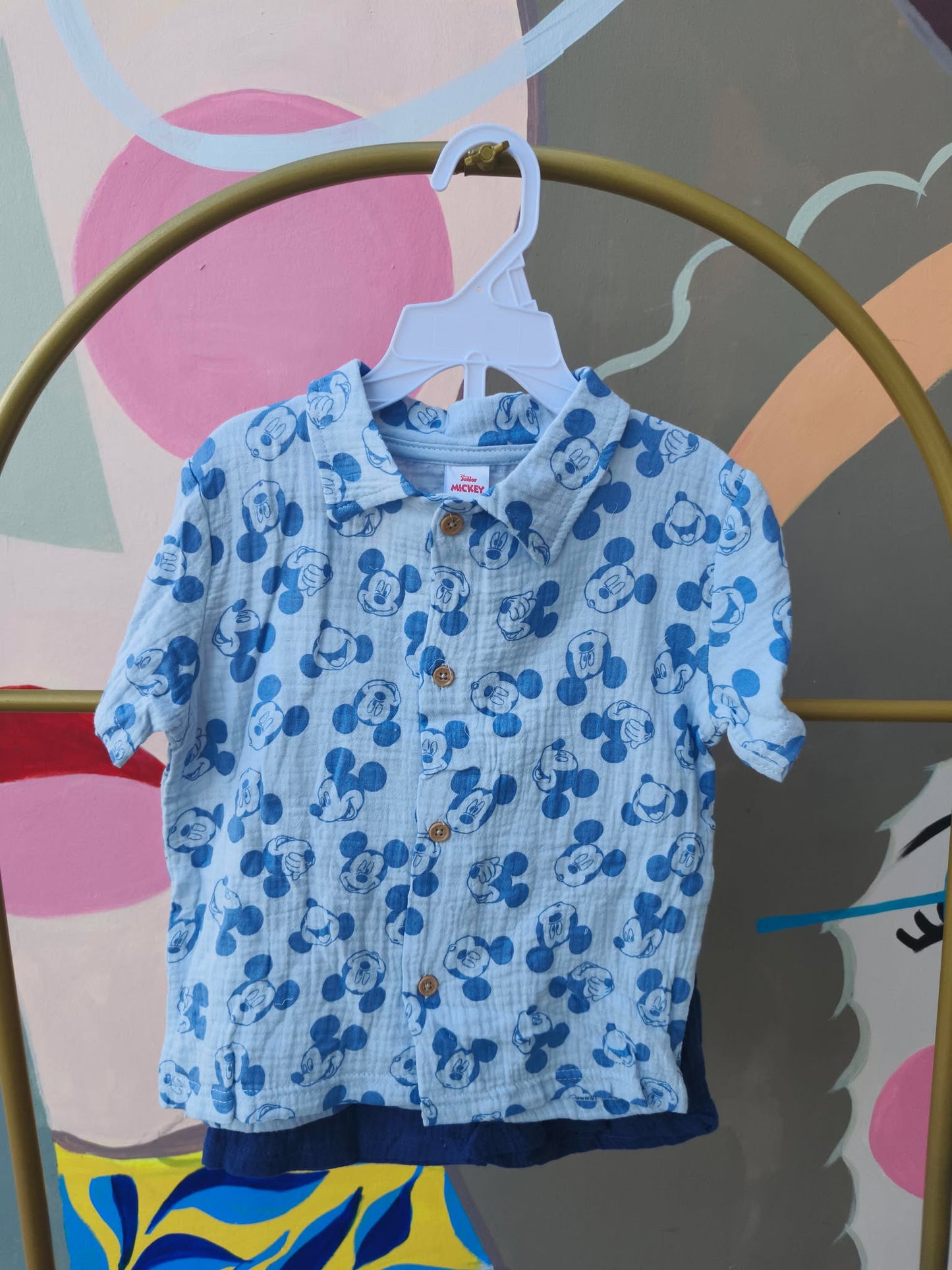 Disney Baby Boy Polo & Shorts Set – Mickey Mouse Print