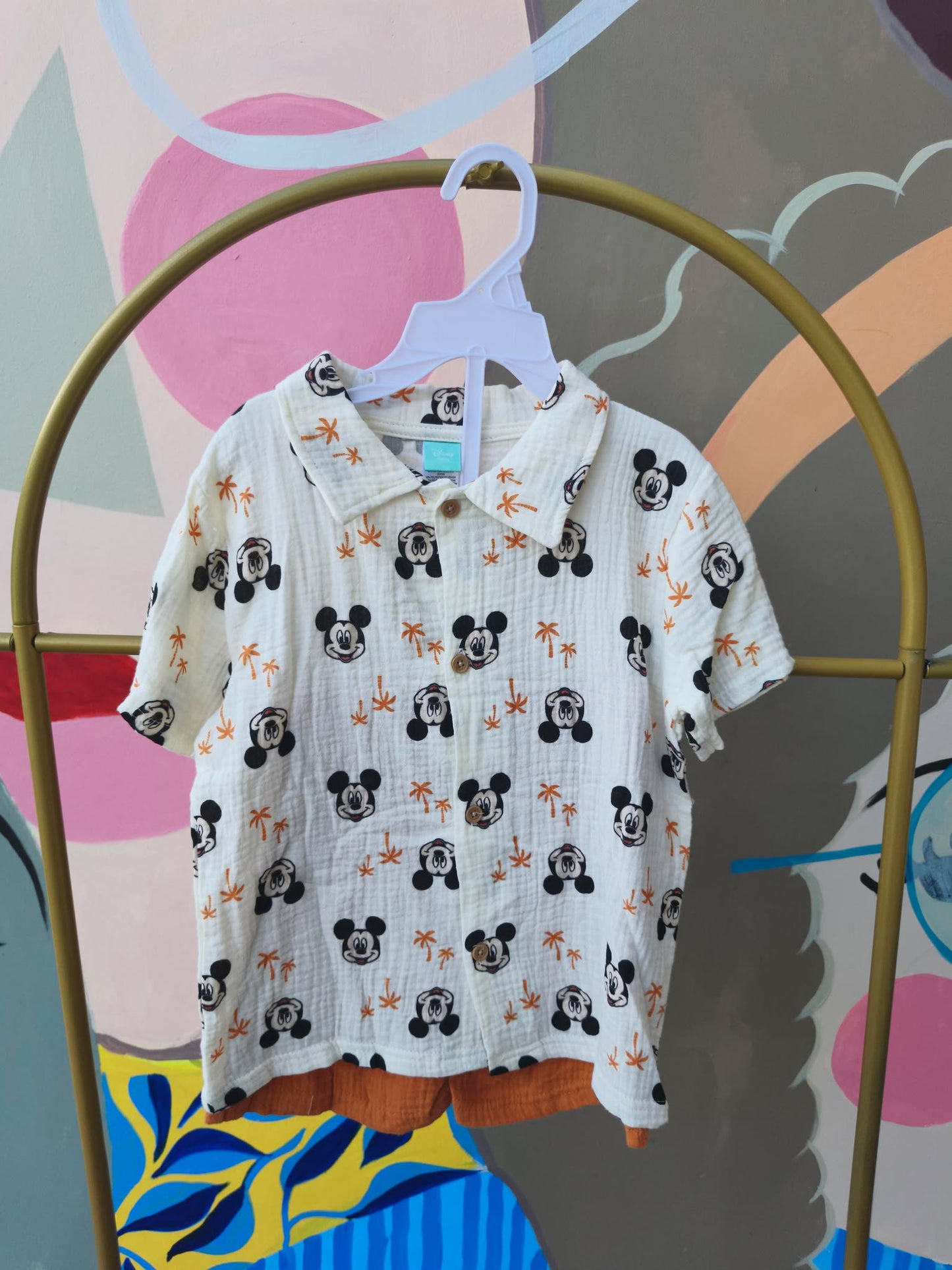 Disney Baby Boy Polo & Shorts Set – Mickey Mouse Print