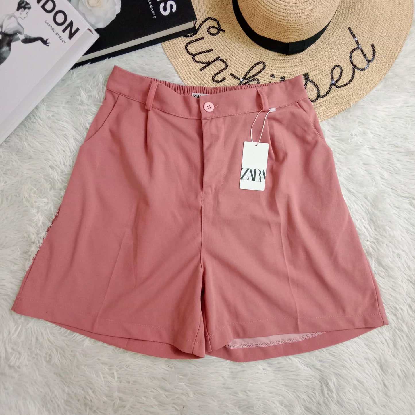 ZARA High-Waisted Utility Shorts with Front Pockets – Multiple Colors