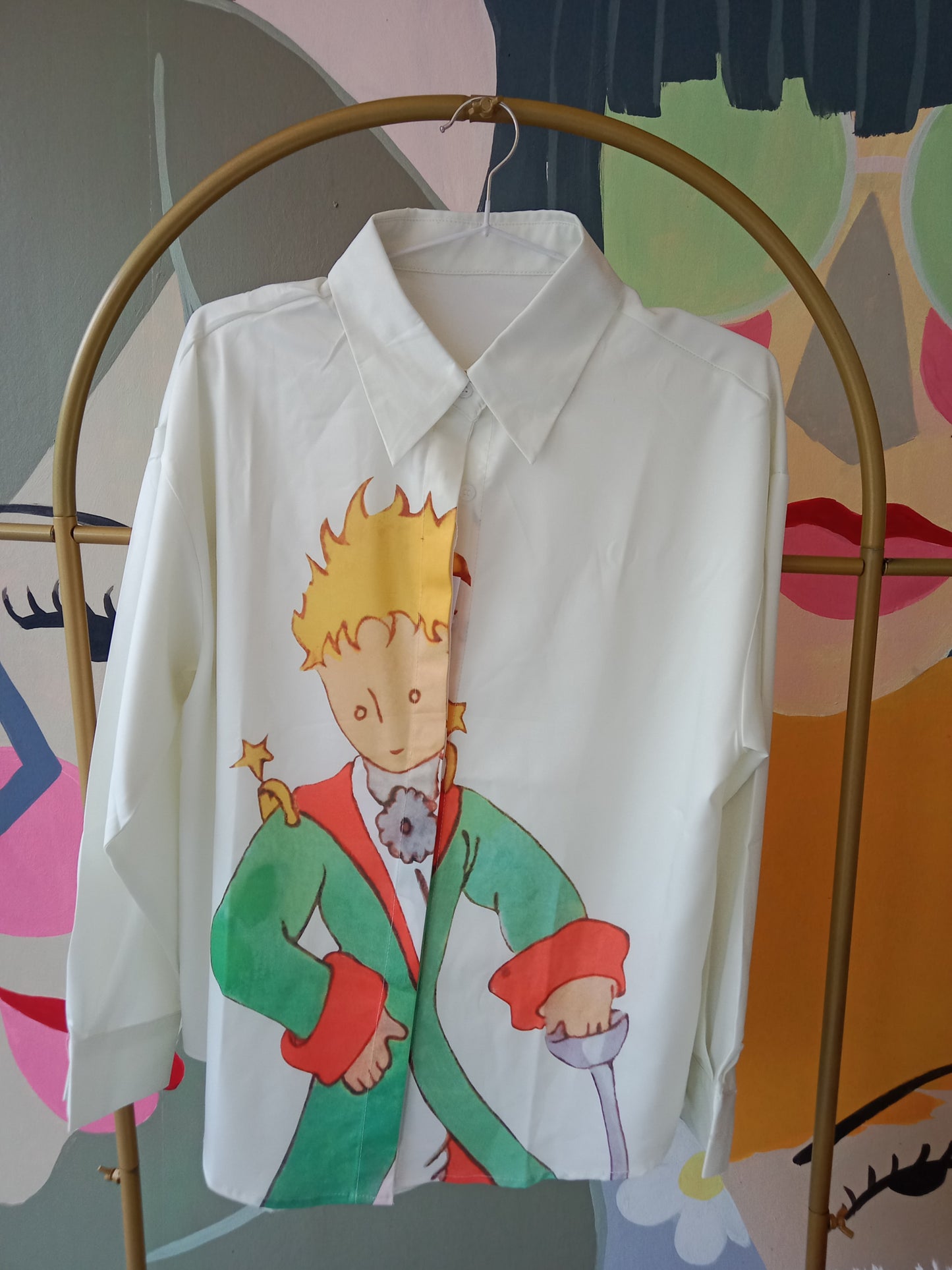 The Little Prince-Inspired Graphic Button-Down Shirt