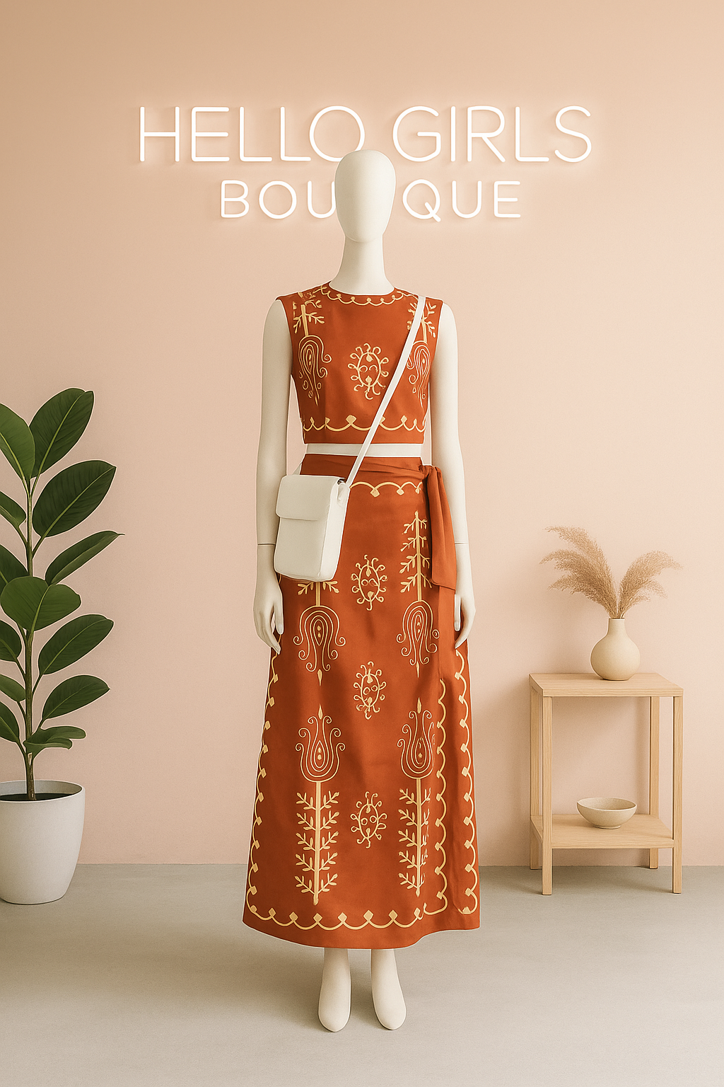 Terracotta Vine Two-Piece Set