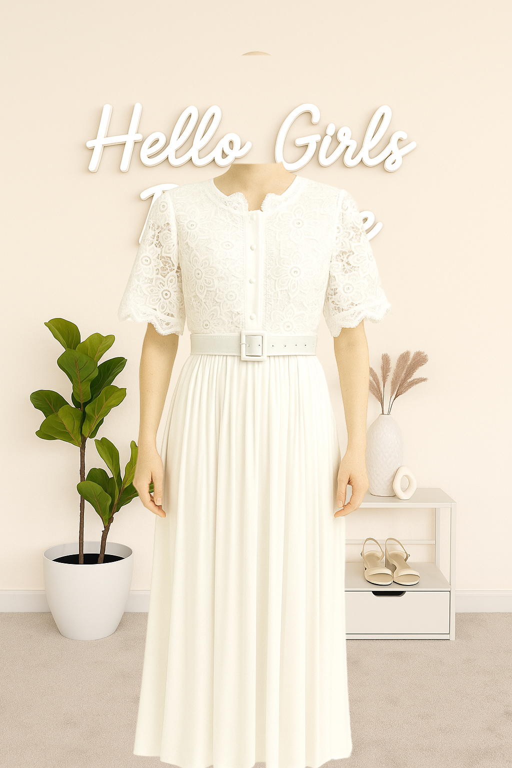 Women's Lace Top Maxi Dress