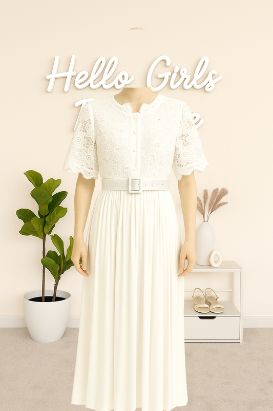 Women's Lace Top Maxi Dress