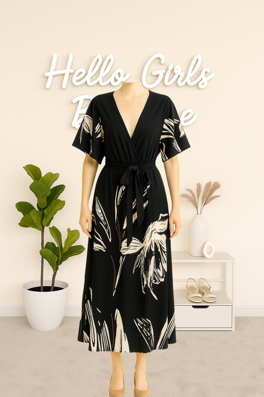 Women's Boho Wrap Maxi Dress