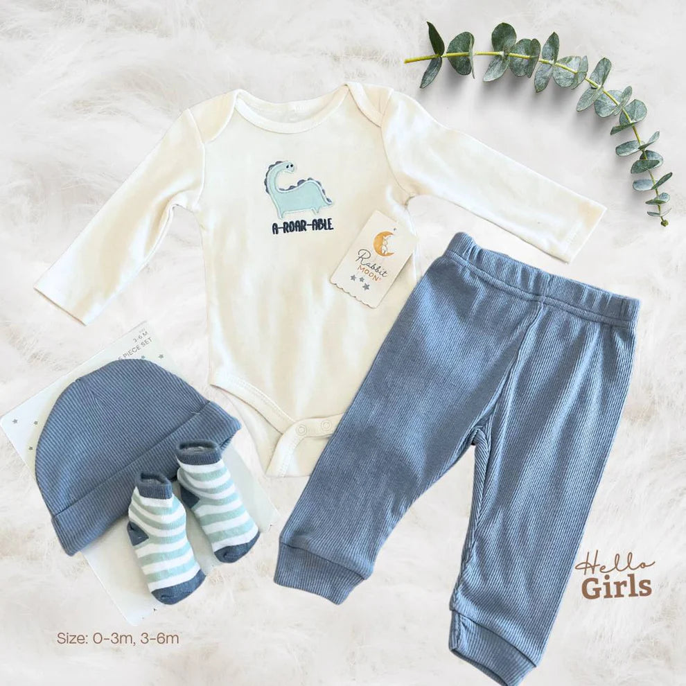4-Piece Infant Outfit with Hat and Socks