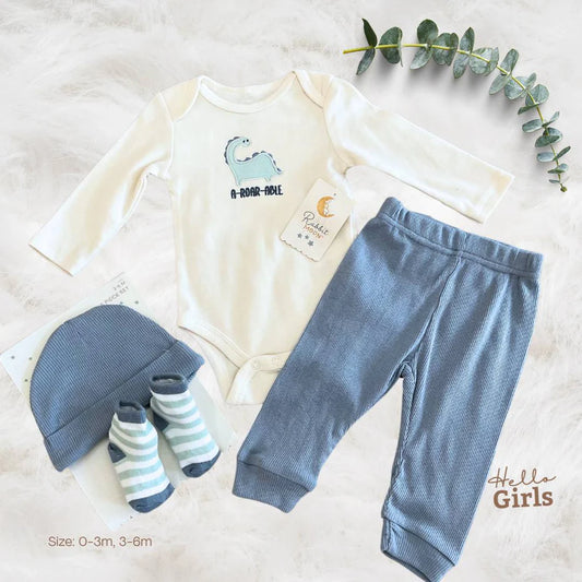 4-Piece Infant Outfit with Hat and Socks