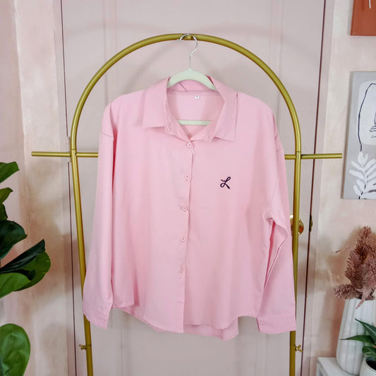 Casual Long Sleeve Button-Down Blouse