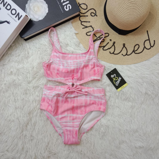 Girls’ Tie-Dye Cutout One-Piece Swimsuit