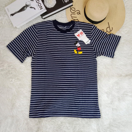 Unisex Mickey Mouse Striped Tee