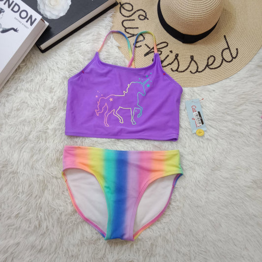 Girls’ Unicorn & Rainbow Bikini Set