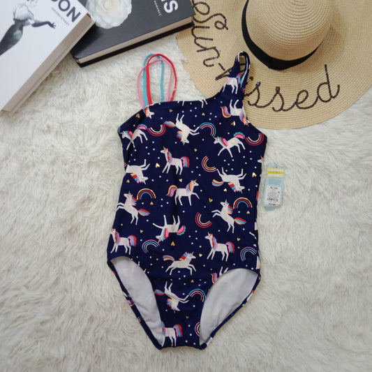 Girls’ One-Shoulder Unicorn Swimsuit