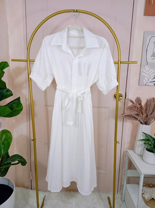 Women's Classic Collared Shirt Dress