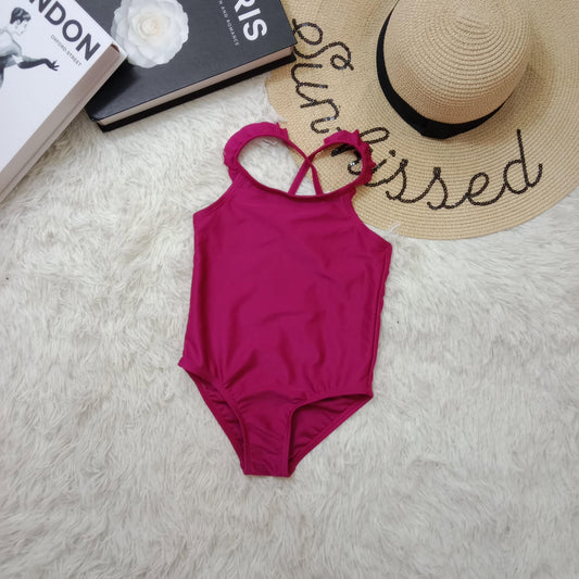 Girls' Ruffle Strap One-Piece Swimsuit
