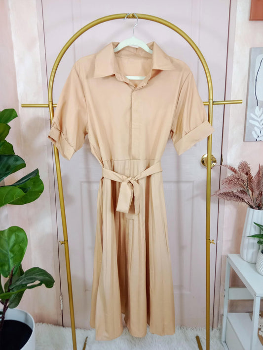Women's Classic Collared Shirt Dress