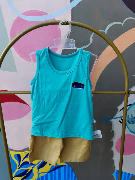 Boys’ Sleeveless Tank and Shorts Set – Cool & Comfy Everyday Wear