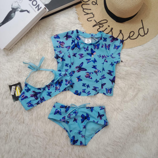Girls 3-Piece Butterfly Swimwear Set