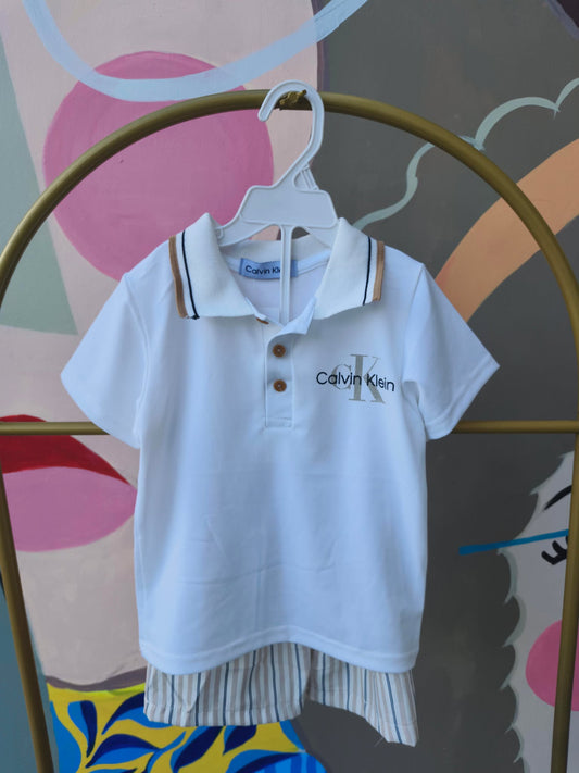 Calvin Klein Kids Polo and Shorts Set