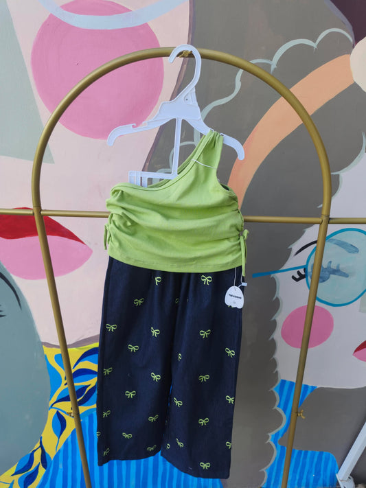 Apple Green Coquette Terno Set for Girls