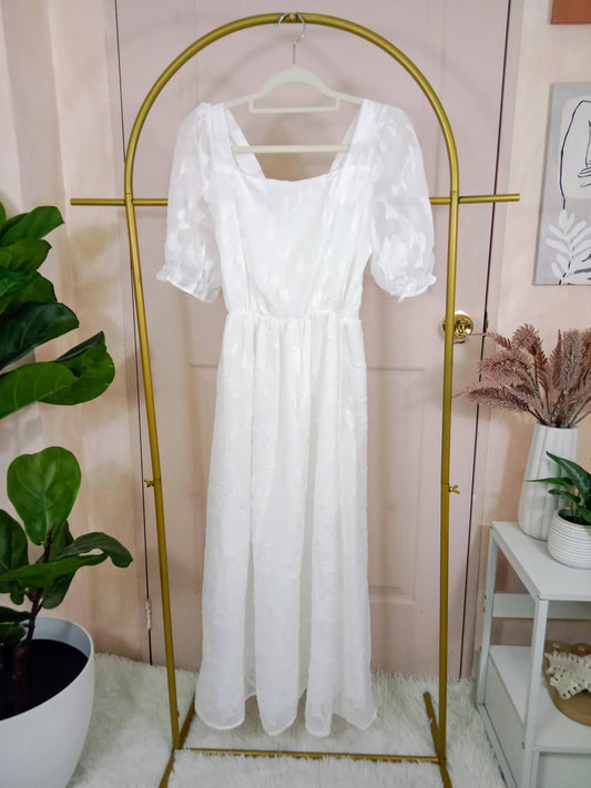 Square Neck Elegant Long Dress