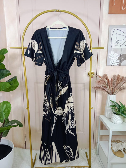 Women's Boho Wrap Maxi Dress