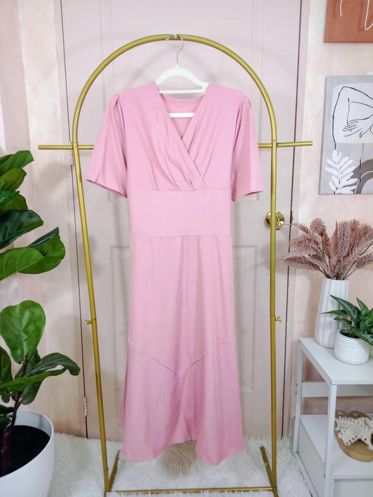 Women's V-Neck Midi Dress