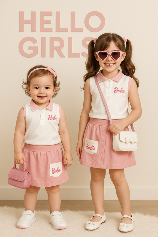 Barbie Pink Polo Skirt Set