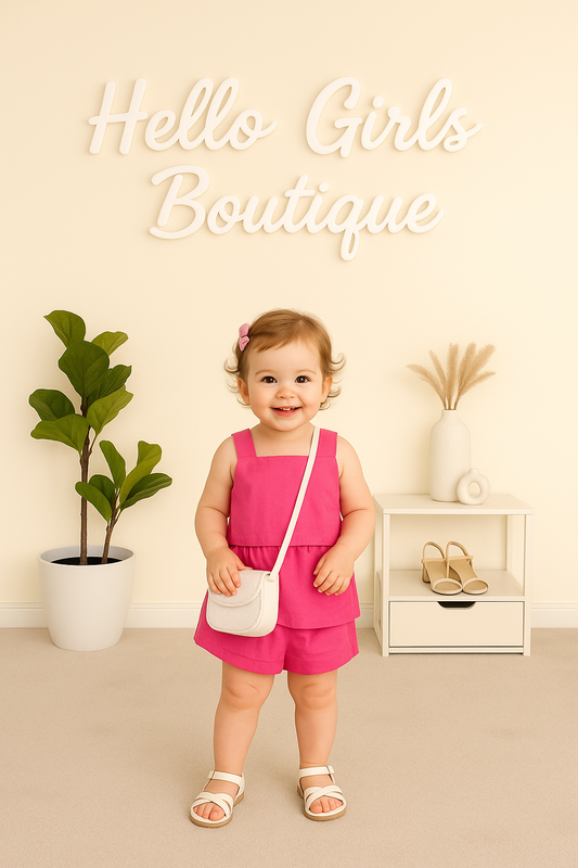 Baby Girl Sleeveless Top and Shorts Terno Set