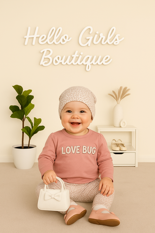 Love Bug 4-Piece Baby Girl Outfit Set