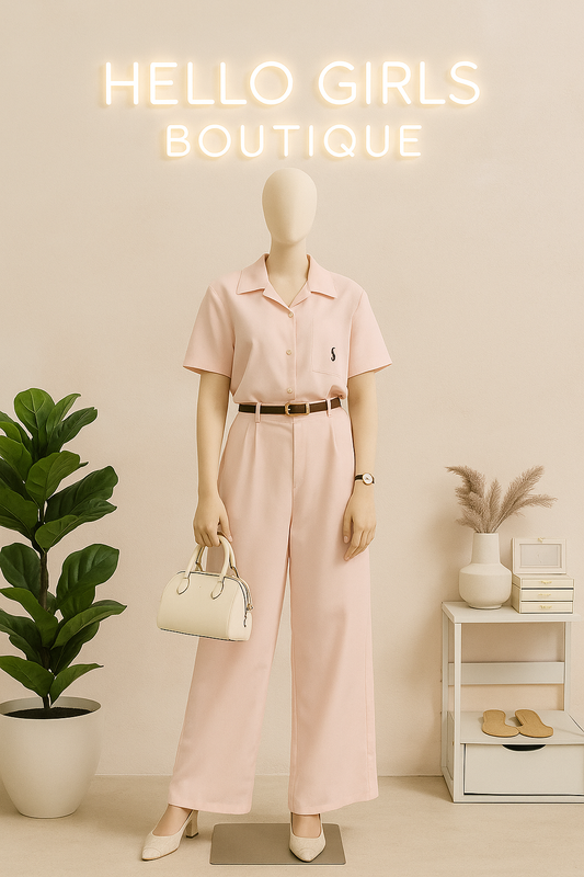 Classic Polo Pinstripe Pants Co-ord Set