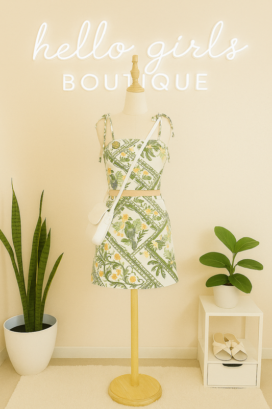 Tropical Garden Tie-Strap Co-Ord Set