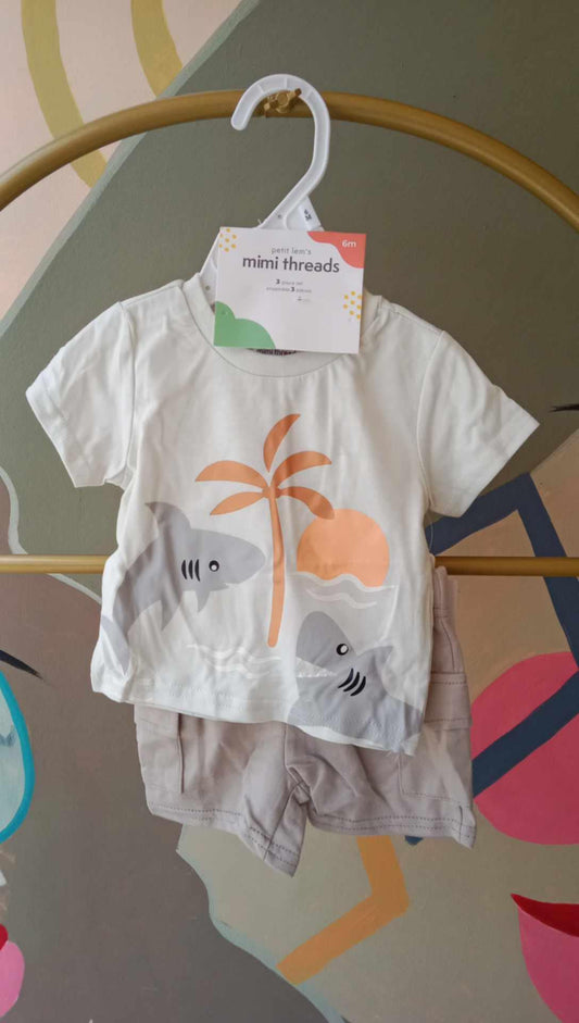 Mimi Threads 3-Piece Baby Boy Summer Set