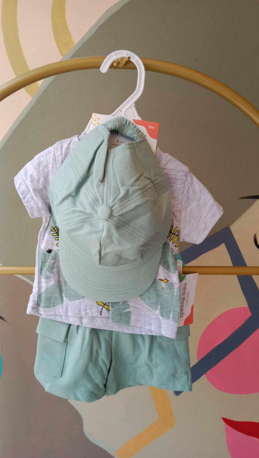 Mimi Threads 3-Piece Safari Baby Set