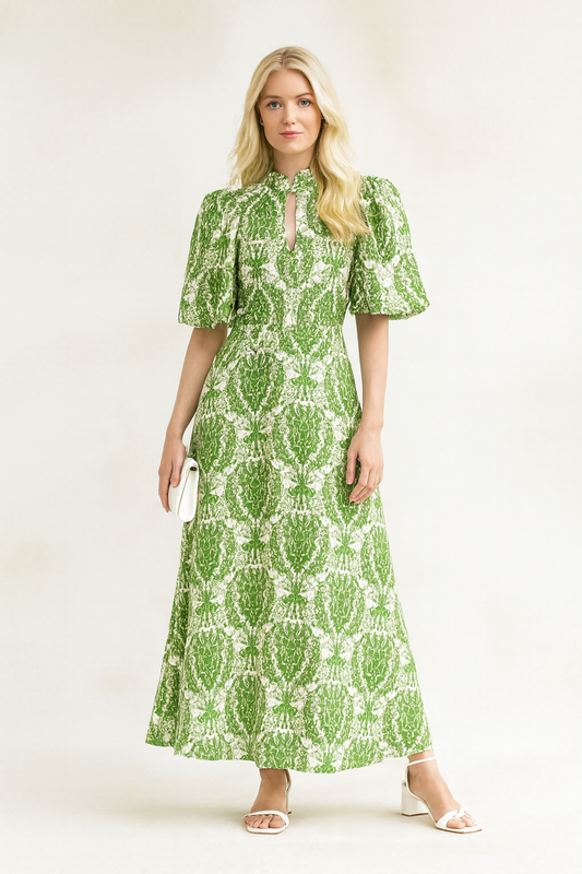 Sage Green Cowl Neck Long Dress